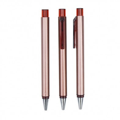 Flat metal pen