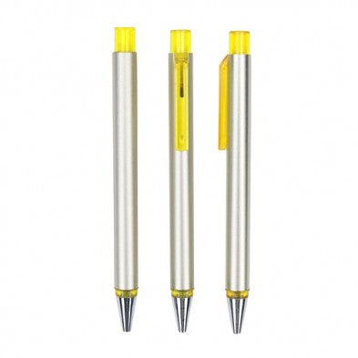 Flat metal pen