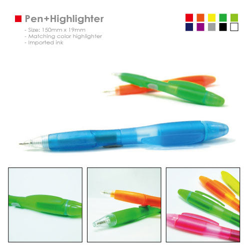 Promotional Ball pen with highlighter - EP019
