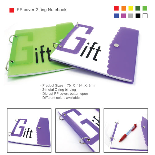 PP cover 2-ring Notebook