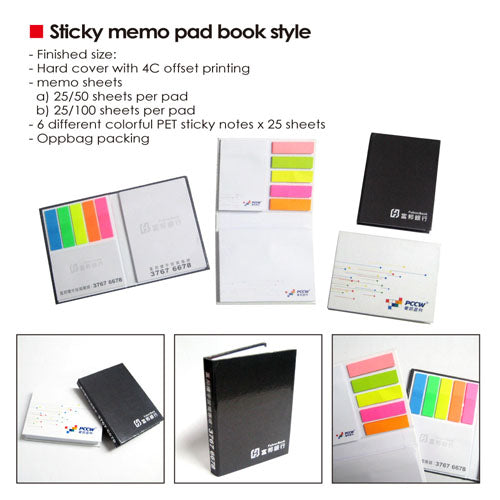 Hard cover Post-it memo pad