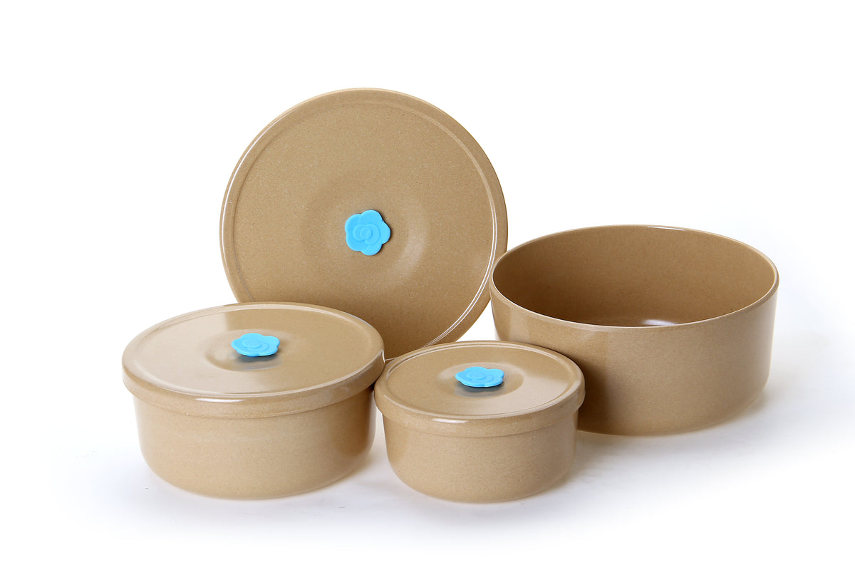 S/3 Rice Husk Fiber Storage Bowl