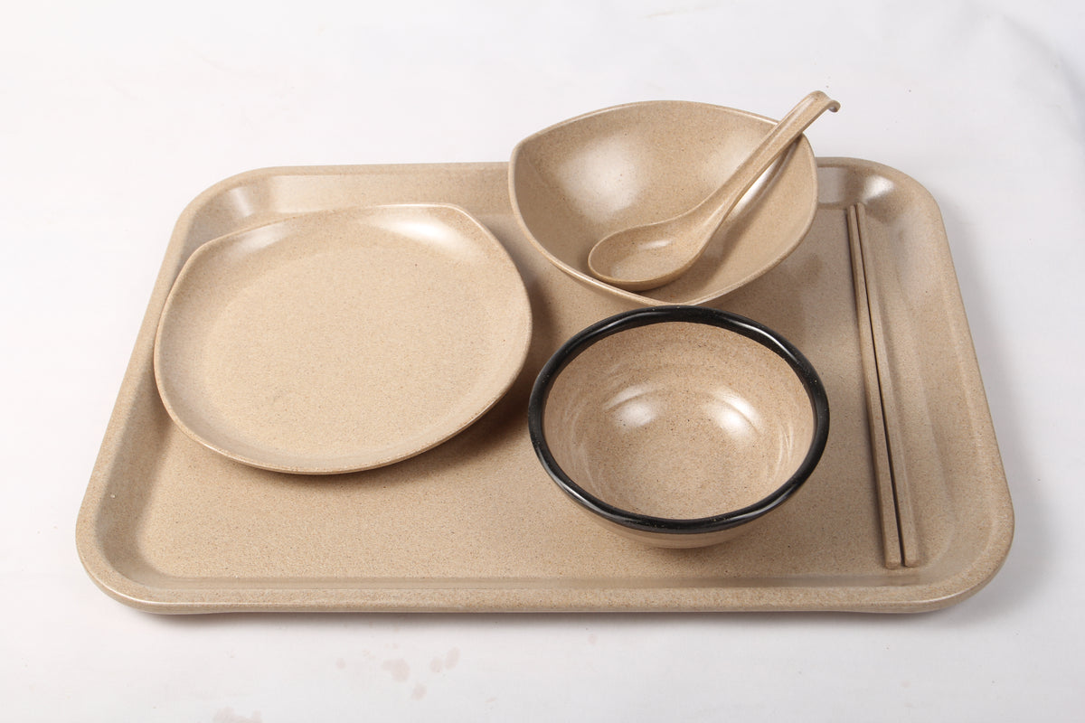 Rice Husk Fiber Dinner Sets