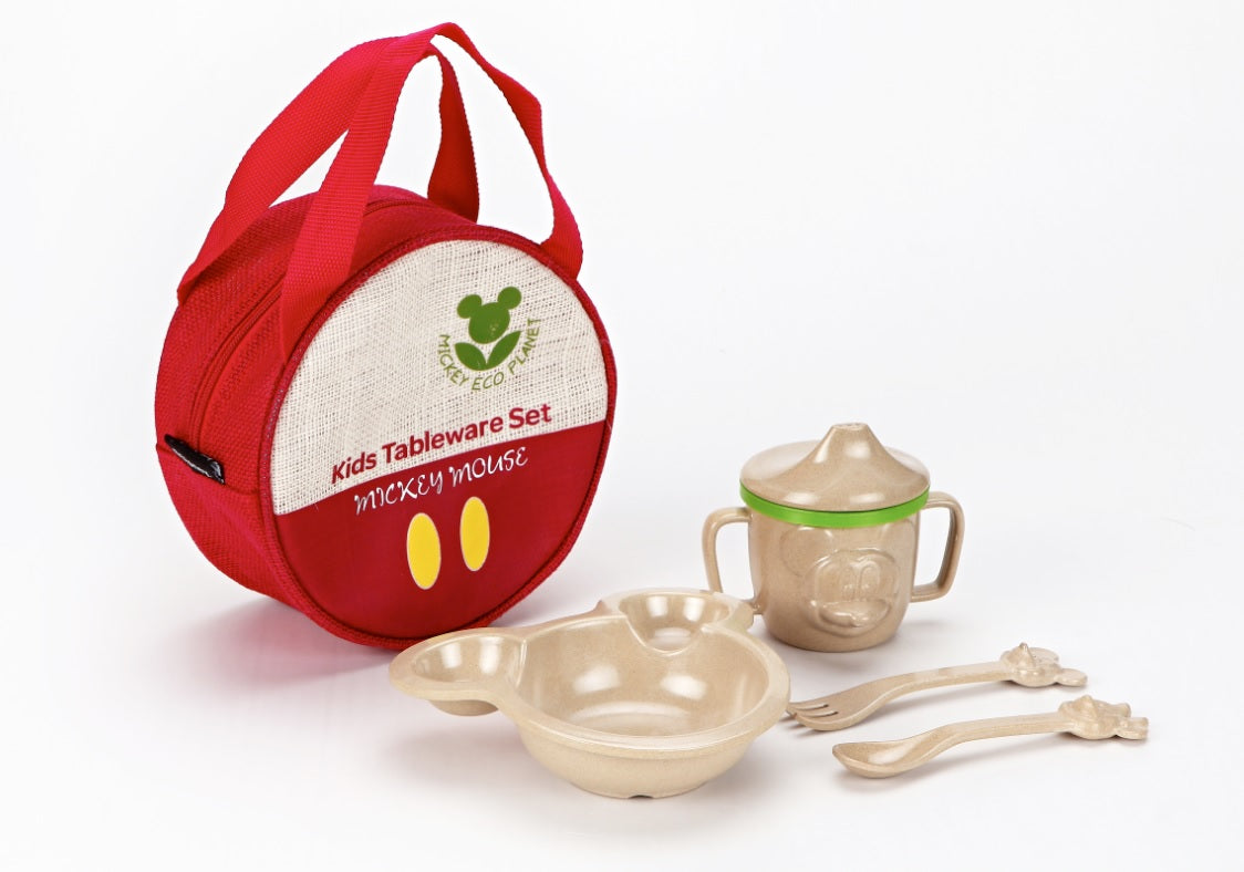 Rice Husk Fiber Disney Kids Tableware set