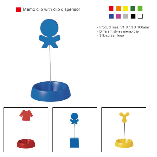 Memo clip with clip dispensor