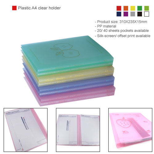 Plastic A4 clear holder
