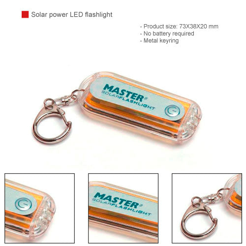 Solar power LED flashlight