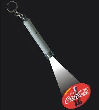 Logo projection torch keychain