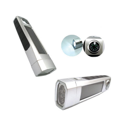 Solar torch with compass