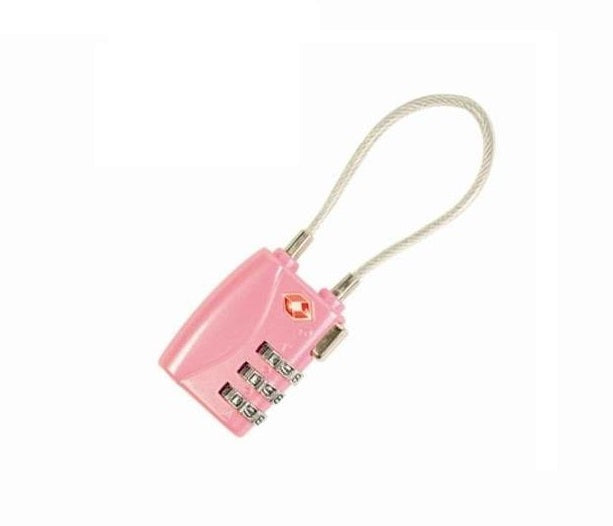 Portable Wire Rope 3 digit Lock Combination Lock