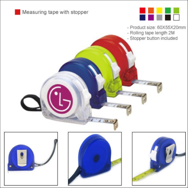 Measuring tape with stopper