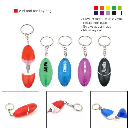 Mini tool set key ring