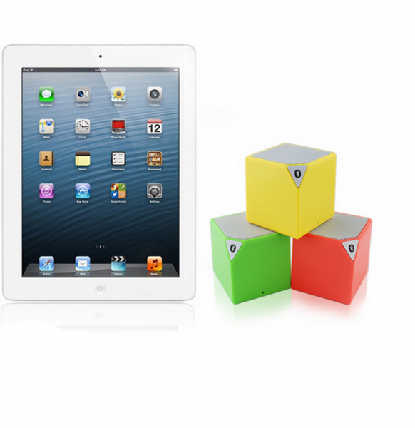 Square portable wireless bluetooth speaker
