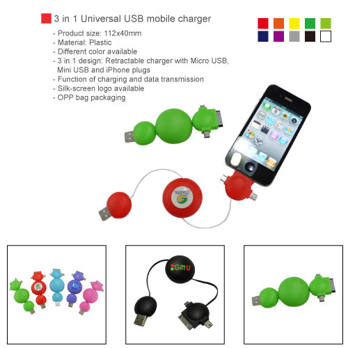3 in 1 Universal USB Cable