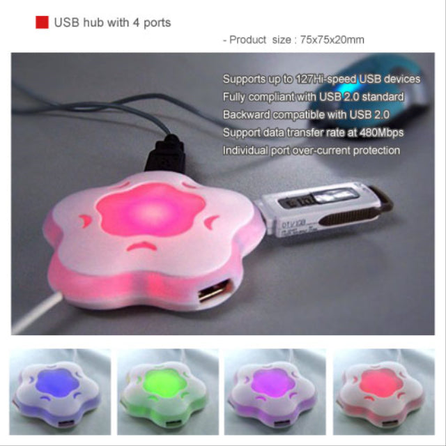 USB hub with 4 ports