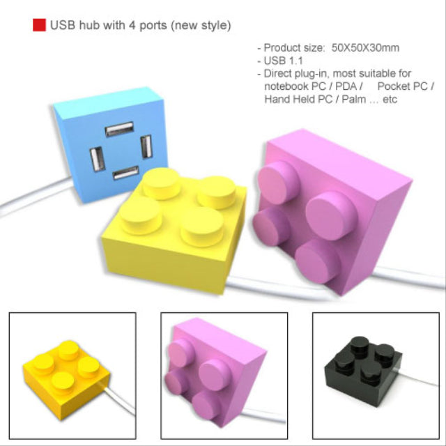USB hub with 4 ports (new style)