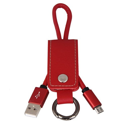 Leather Keychain USB Cable