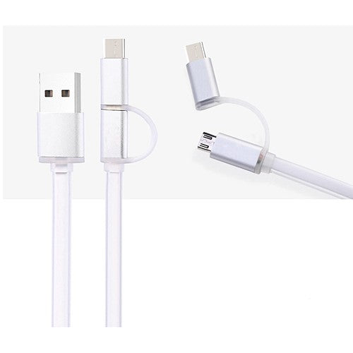 Micro USB + Type C USB Cable