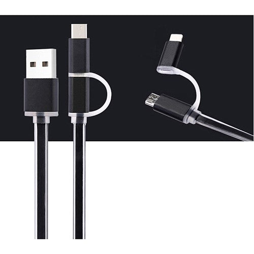 Micro USB + Type C USB Cable