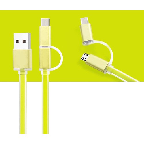 Micro USB + Type C USB Cable