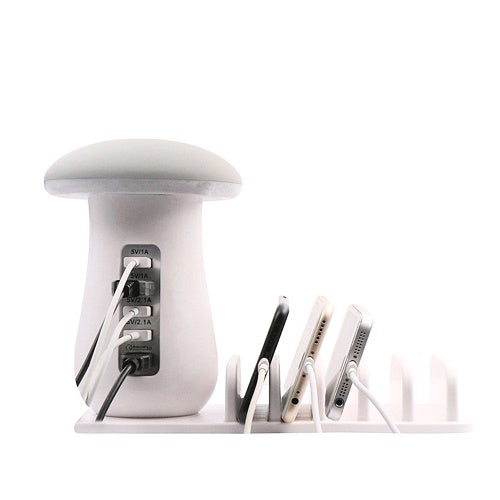 Mushroom LED Lamp with USB Charging Station