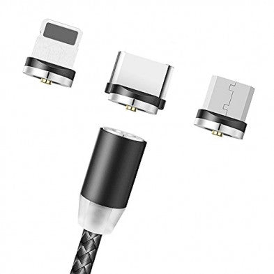 Braided Magnetic Lightning and USB Charger Charging Cable
