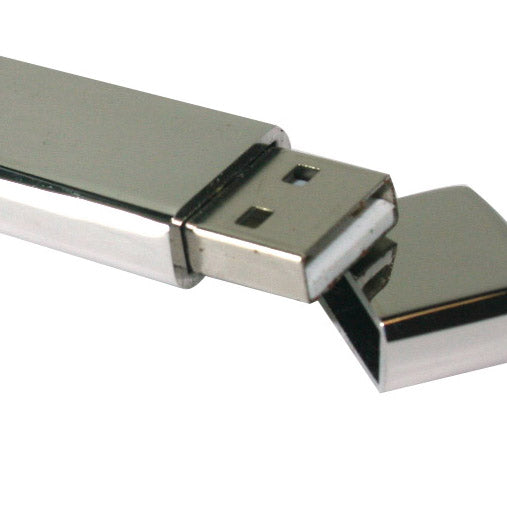 Metal case USB stick with keychain