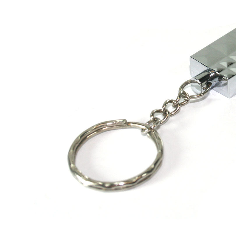 Metal case USB stick with keychain