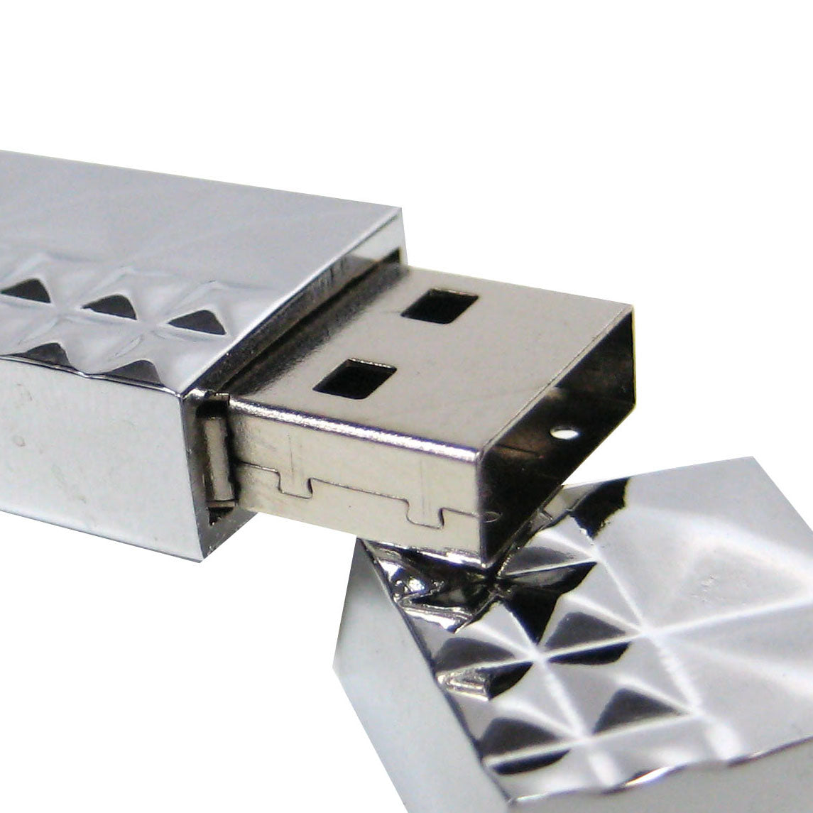 Metal case USB stick with keychain