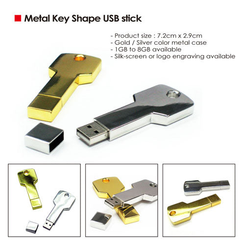 New Golden key shape USB drive