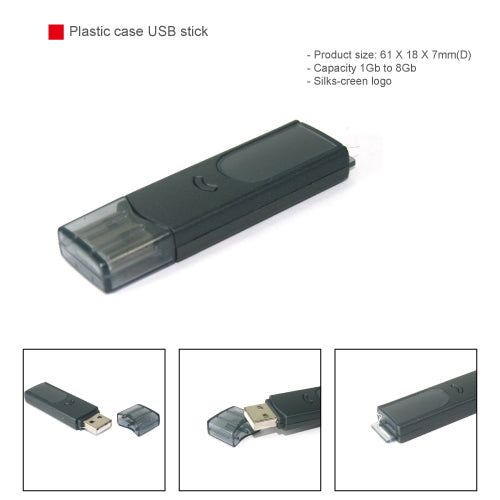 Plastic case USB stick