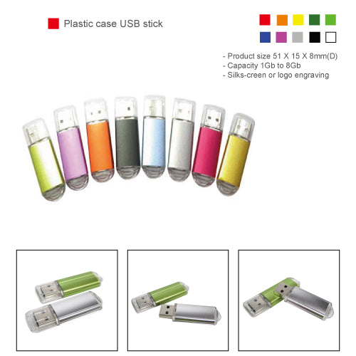 Plastic case USB stick
