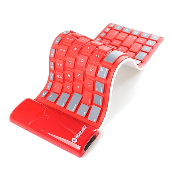 Foldable soft silicon bluetooth keyboard