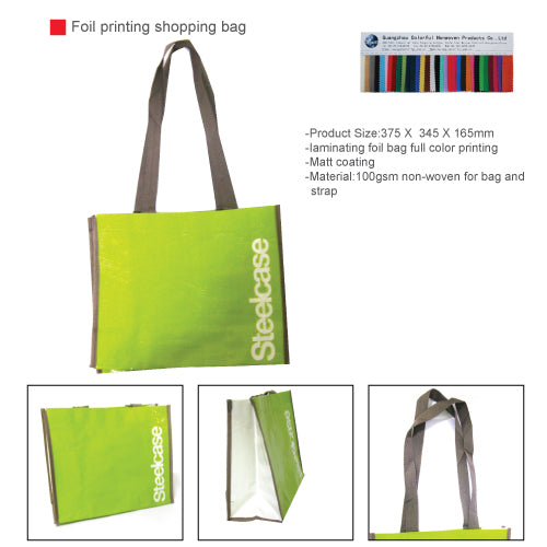 Foil printing shopping bag