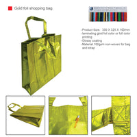 Gold foil shopping bag