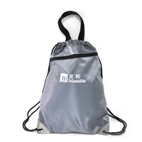 Polyester drawstrings gym bag with handle