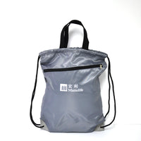 Polyester drawstrings gym bag with handle