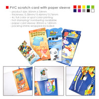 PVC scratch card with paper sleeve