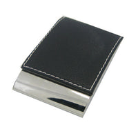 Leather metal name card case