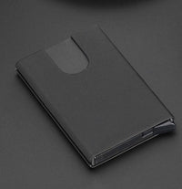 PU RFID Blocking Automatic Pop-up Card holder