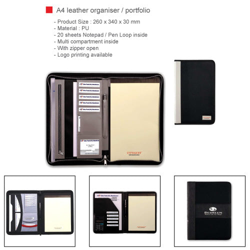 A4 leather organizer / portfolio