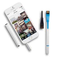 Point|01 tech pen-stylus & USB 4GB blue (EX006)