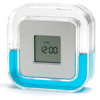 Rotating LCD clock with oil frame case