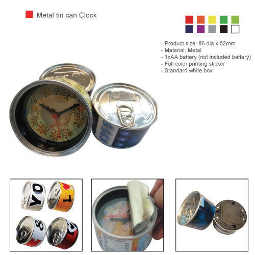 Metal tin can Clock