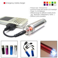 Portable mobile phone battery charger