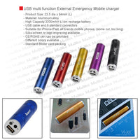 Multi function USB Mobile battery charger 2200 mAh (Power bank)