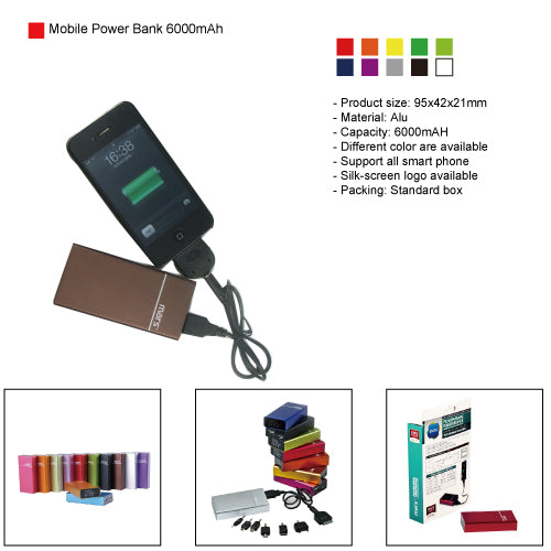 Mobile Power Bank 6000mAh