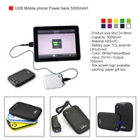 USB Mobile phone Power bank 5000mAH