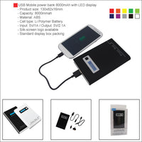 Dual USB mobile battery charger 8000 mAh (power bank)