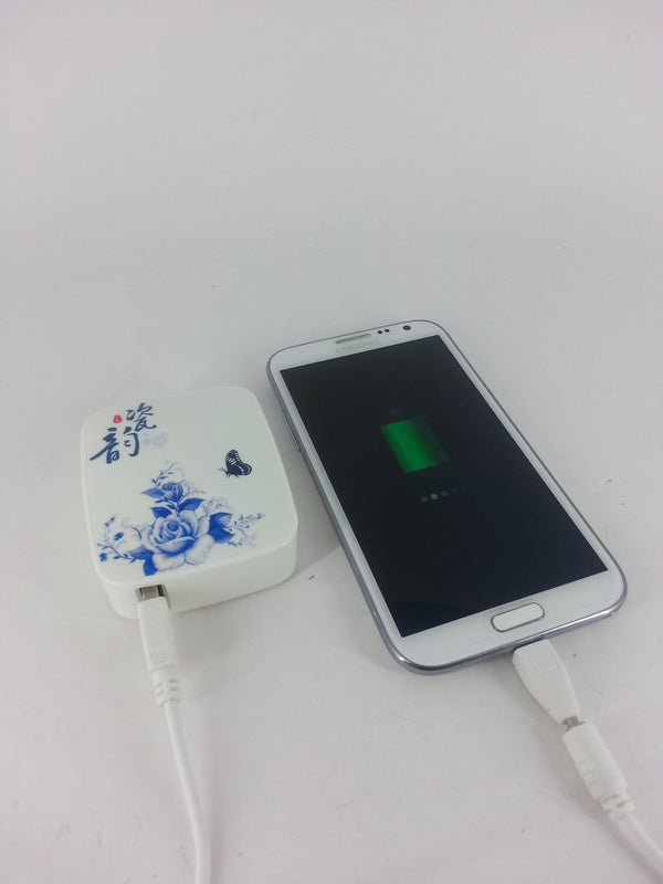 Chinese style Dual USB mobile battery charger 6000 mAh (power bank)